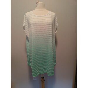 Calvin Klein Performance Womens Ombre Striped burnout Tunic Top - XL